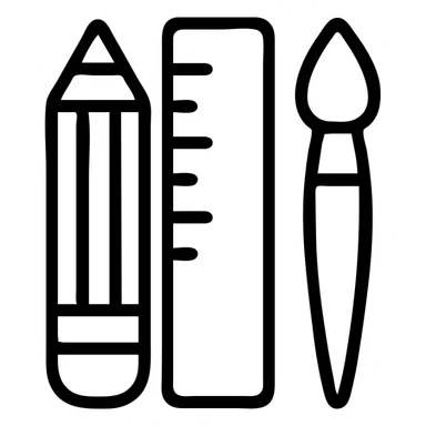 Icon school stationery art sticker