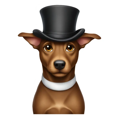 light brown kelpie with top hat sticker