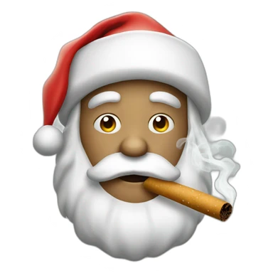 Santa Claus smoking sticker