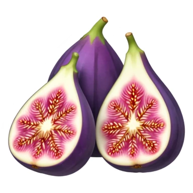 halved fig sticker