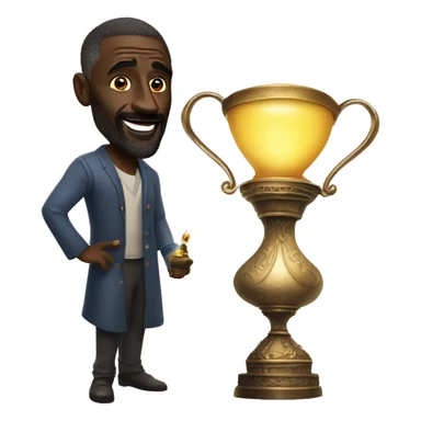idris elba genie with lamp sticker