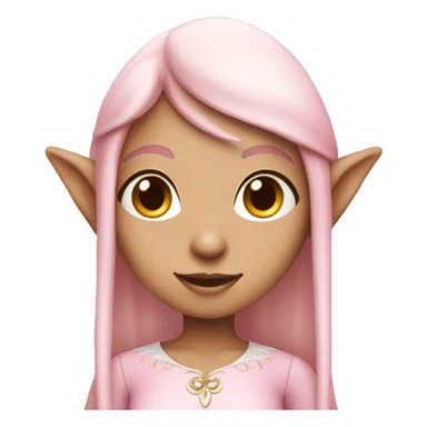 Light pink elf girl sticker