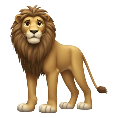 Cowardly lion sticker