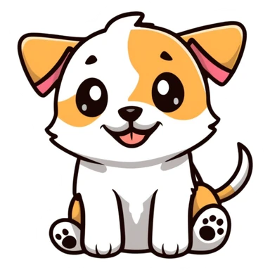 small cute puppy sticker