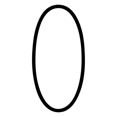 Align the border of the oval to be perfectly straight and symmetrical, maintaining the white color of the border and the black background. sticker