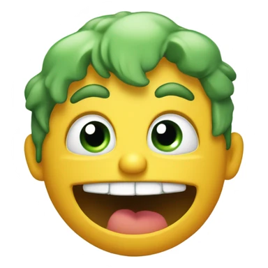 A booger smiling  sticker