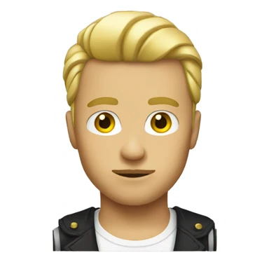 A blond gangster with golden eyes sticker