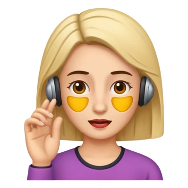 woman with hearing impairment sticker