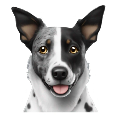 Blue heeler pointer mix black and white sticker