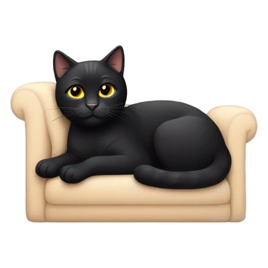 black cat lounging peacefully sticker