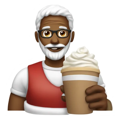 Santa but he is a woke trans barista sticker