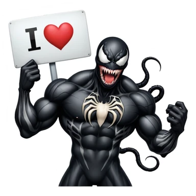 Venom with sign „i love you“ sticker