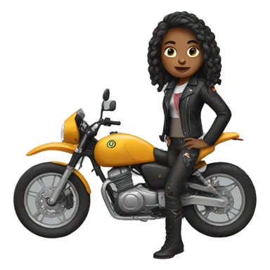 Girl in a moto sticker