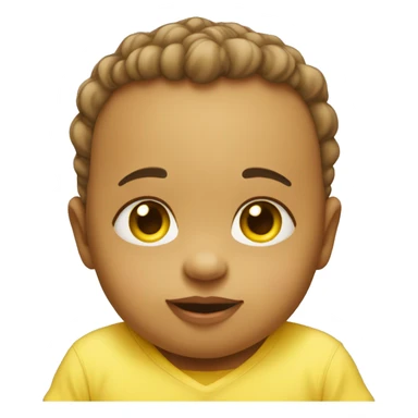 baby with yelow heart sticker