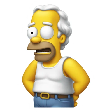 Homer qui frappe homer sticker