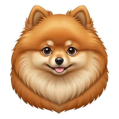 orange brown pomerania shpiz sticker