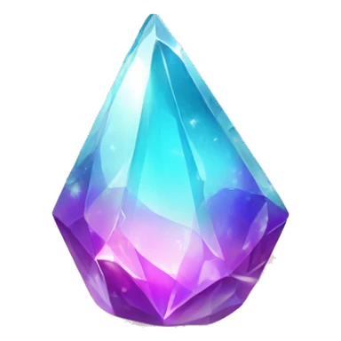 Shiny sparkly colorful crystal gem shard sticker