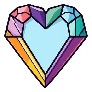 Heart made of precious gemstones  sticker