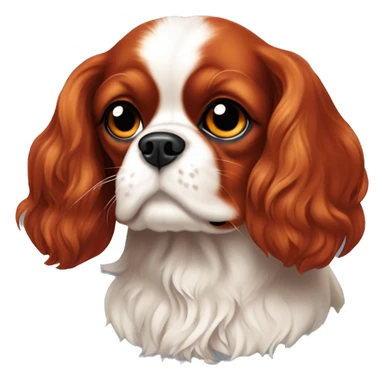 All red cavalier king charles spaniel no white fur ruby sticker
