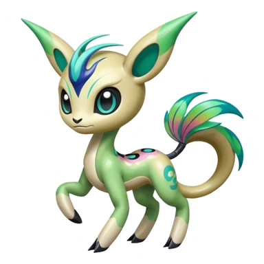 Colorful Shiny Edgy Cool Badass Painted Splashed Exotic Meloetta-Palkia-Virizion-Venom-Stitch-Fakémon-creature-hybrid sticker