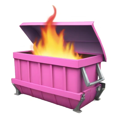 Pink Dumpster fire ; with blueprints burning  sticker
