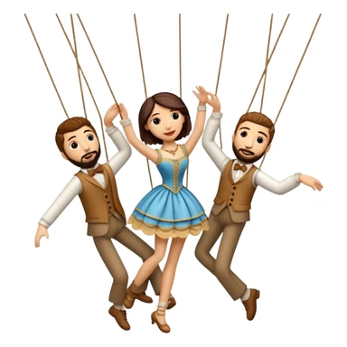 Romantic dancing puppet strings for 'Bye Bye Bye' by NSYNC sticker