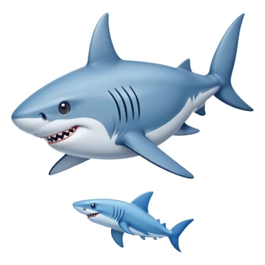 Shark with legs and blue shoes sticker