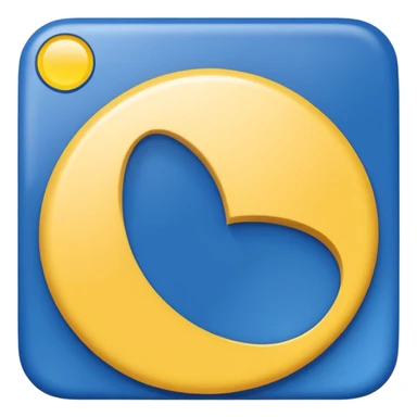 Inside blue square Yellow Circle with blue leters Lidl sticker