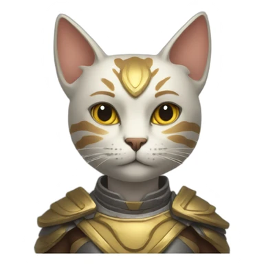 cat warrior of light sticker