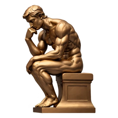 the thinker statue sticker