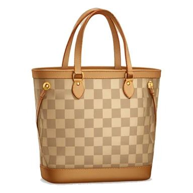 beige checkered louis vuitton tote sticker