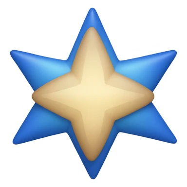 blue 4 point star sticker
