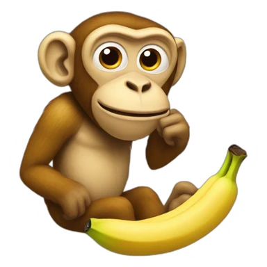 Banana-monkey sticker