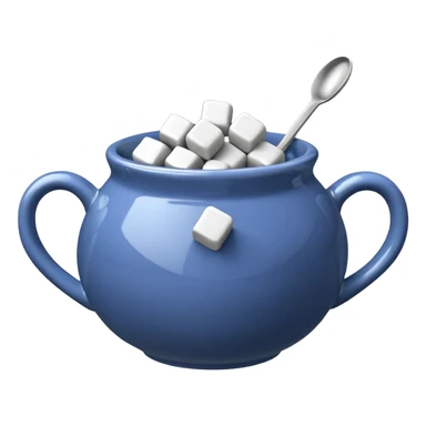 sugar bowl with sugar cubes sticker