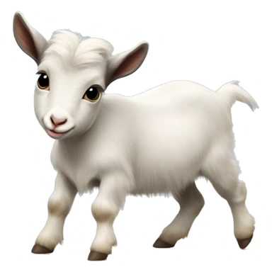 Nigerian dwarf goat kid frolicking  sticker