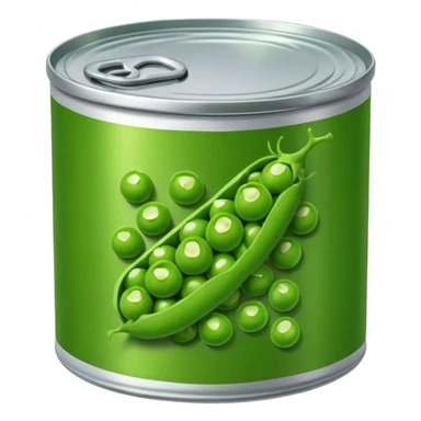 green peas can sticker
