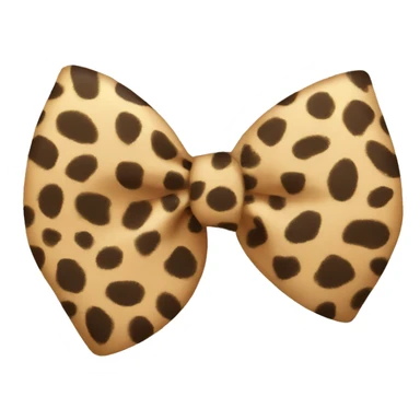Cheetah print bow sticker