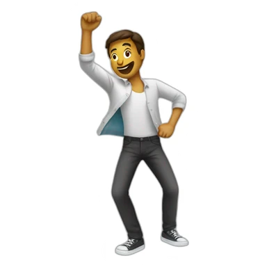 homme qui fait un dab sticker