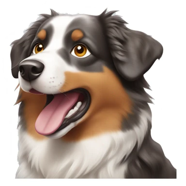 Happy dog australian shepherd sticker