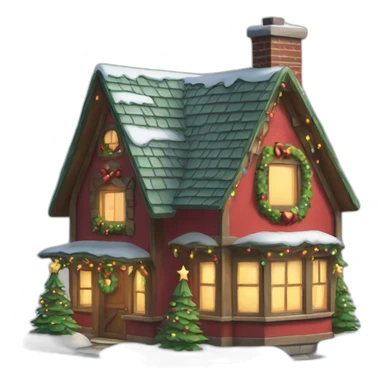 Christmas house sticker