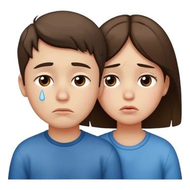 boy and girl heart break sticker