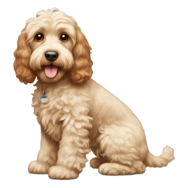 Red cockapoo and cream color cockapoo fully body  sticker