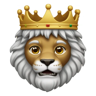 Leão com coroa de rei sticker