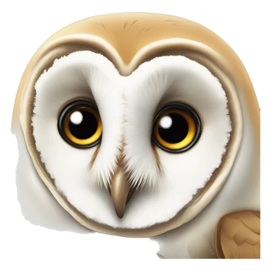 curious barn owl staring at you sticker