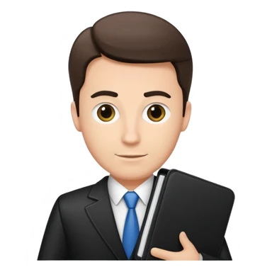 businessman with portfolio sticker