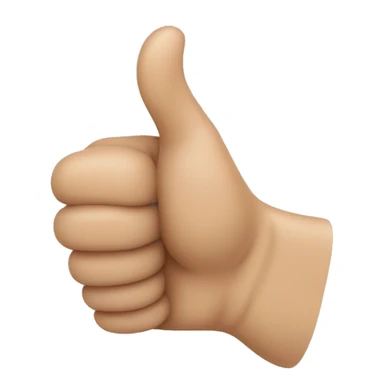 Thumb up but the thumb is turn in 90° sticker