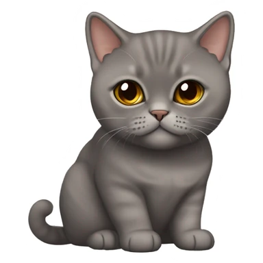 Choclate british shorthair with Brown eyes sitting  sticker