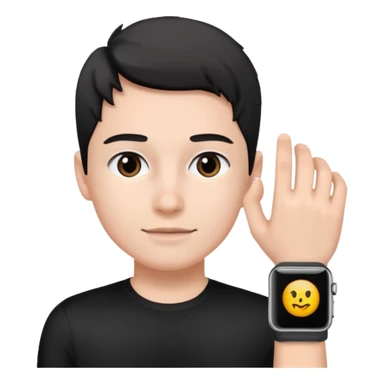 Young person wearing a smartwatch sticker