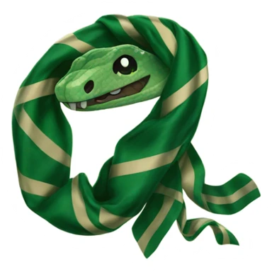 Slytherin snake with hogwarts scarf sticker