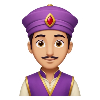 Aladdin with purple vest and fez sticker